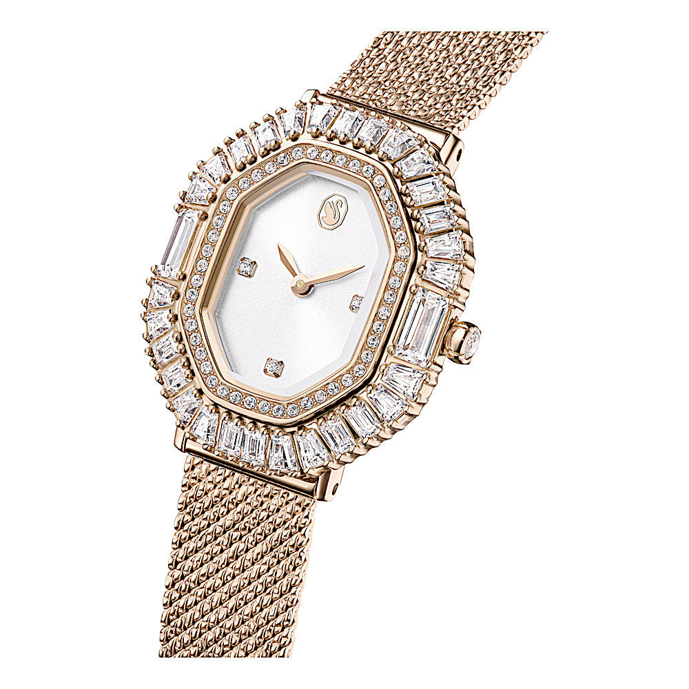 Reloj Matrix Octagon, Brazalete de metal, Tono dorado, Acabado tono oro champán