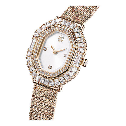 Reloj Matrix Octagon, Brazalete de metal, Tono dorado, Acabado tono oro champán
