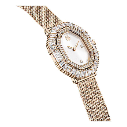 Reloj Matrix Octagon, Brazalete de metal, Tono dorado, Acabado tono oro champán