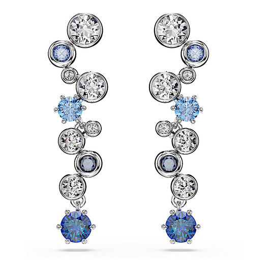 Pendientes Constella, Tallas mixtas, Azules, Baño de rodio