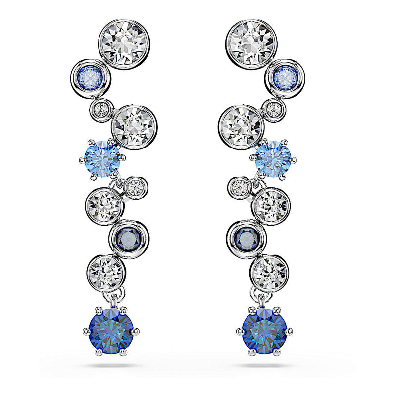 Pendientes Constella, Tallas mixtas, Azules, Baño de rodio