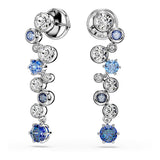 Pendientes Constella, Tallas mixtas, Azules, Baño de rodio