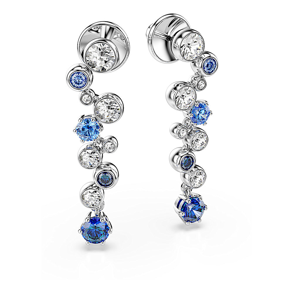 Pendientes Constella, Tallas mixtas, Azules, Baño de rodio