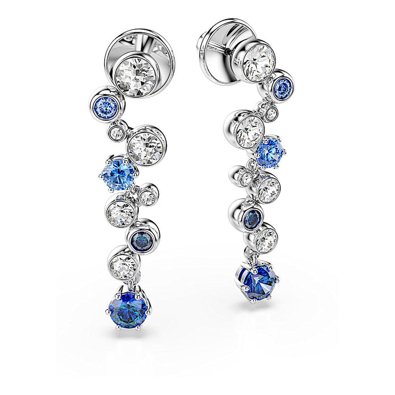 Pendientes Constella, Tallas mixtas, Azules, Baño de rodio