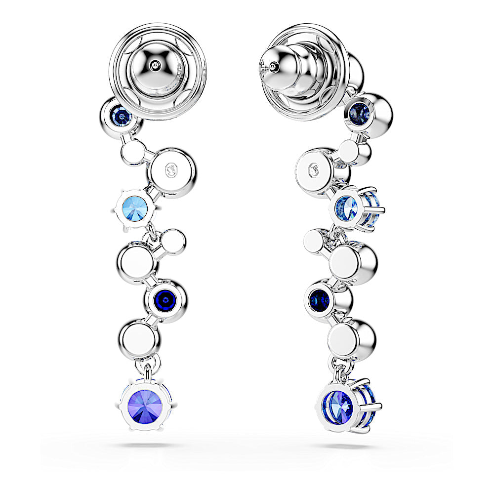 Pendientes Constella, Tallas mixtas, Azules, Baño de rodio