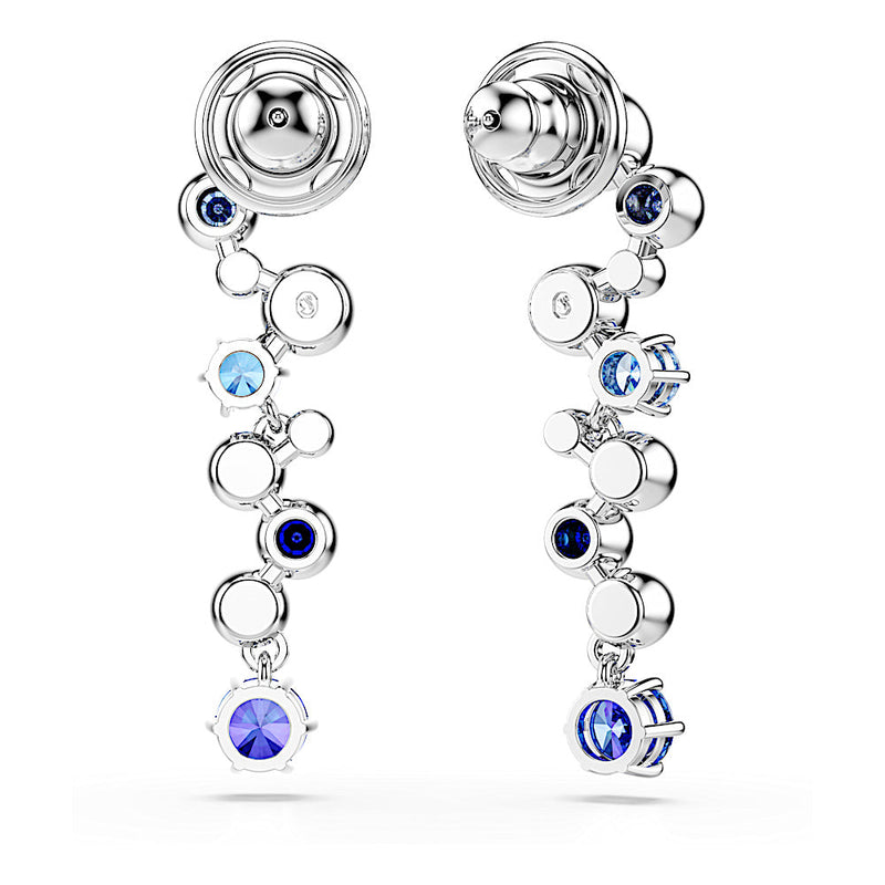 Pendientes Constella, Tallas mixtas, Azules, Baño de rodio