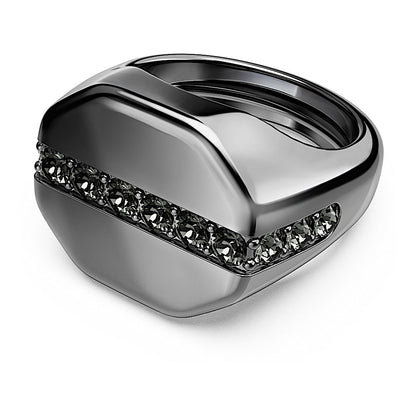 Anillo Dextera, Tallas mixtas, Blanco, Baño tono oro