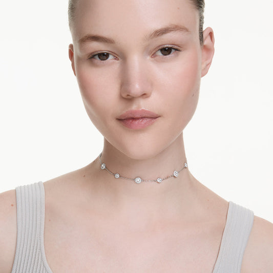 Colgante Una Angelic, Talla redonda, Motivos de doble cara, Blanco, Baño de rodio