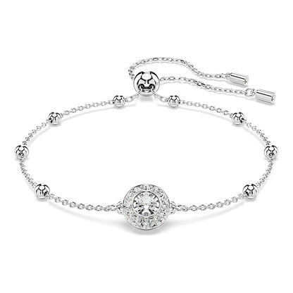 Pulsera Una Angelic, Talla redonda, Blanca, Baño de rodio