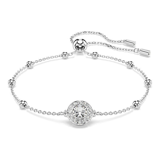 Pulsera Una Angelic, Talla redonda, Blanca, Baño de rodio