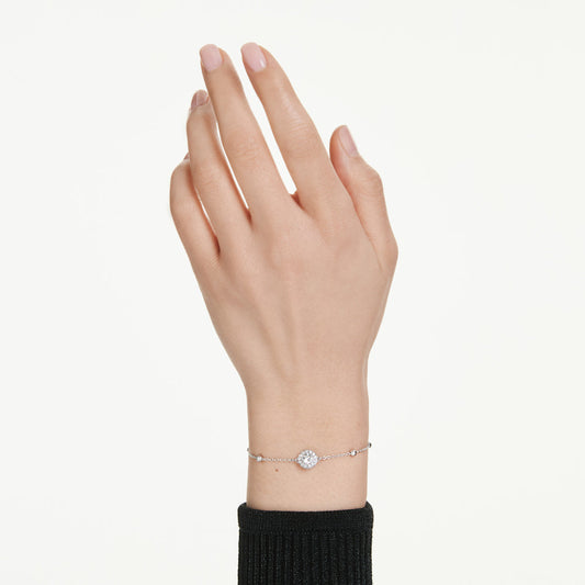 Pulsera Una Angelic, Talla redonda, Blanca, Baño de rodio