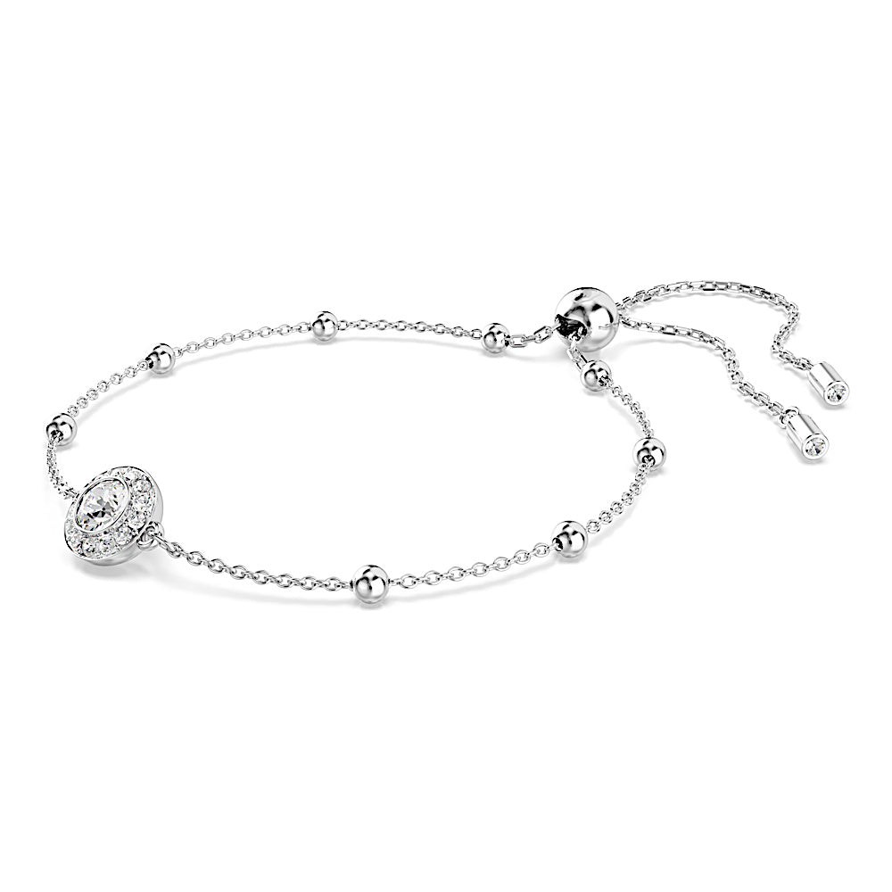 Pulsera Una Angelic, Talla redonda, Blanca, Baño de rodio