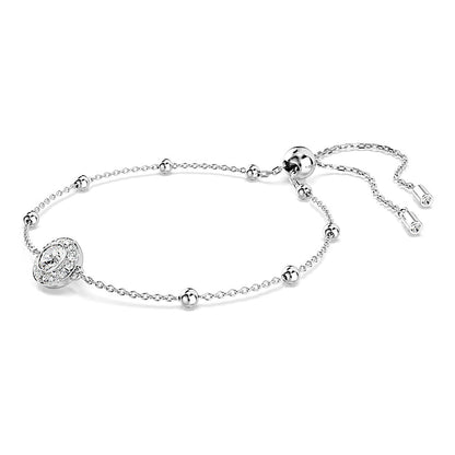 Pulsera Una Angelic, Talla redonda, Blanca, Baño de rodio