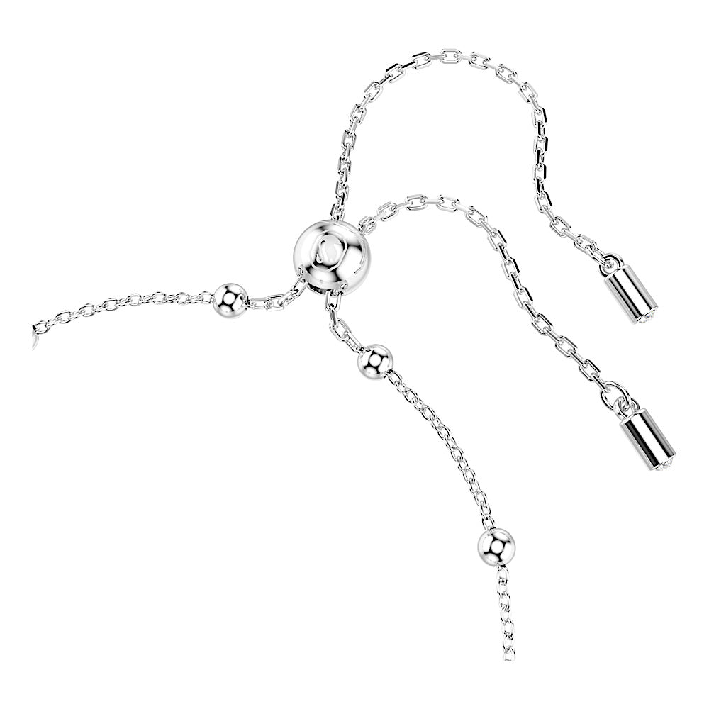 Pulsera Una Angelic, Talla redonda, Blanca, Baño de rodio