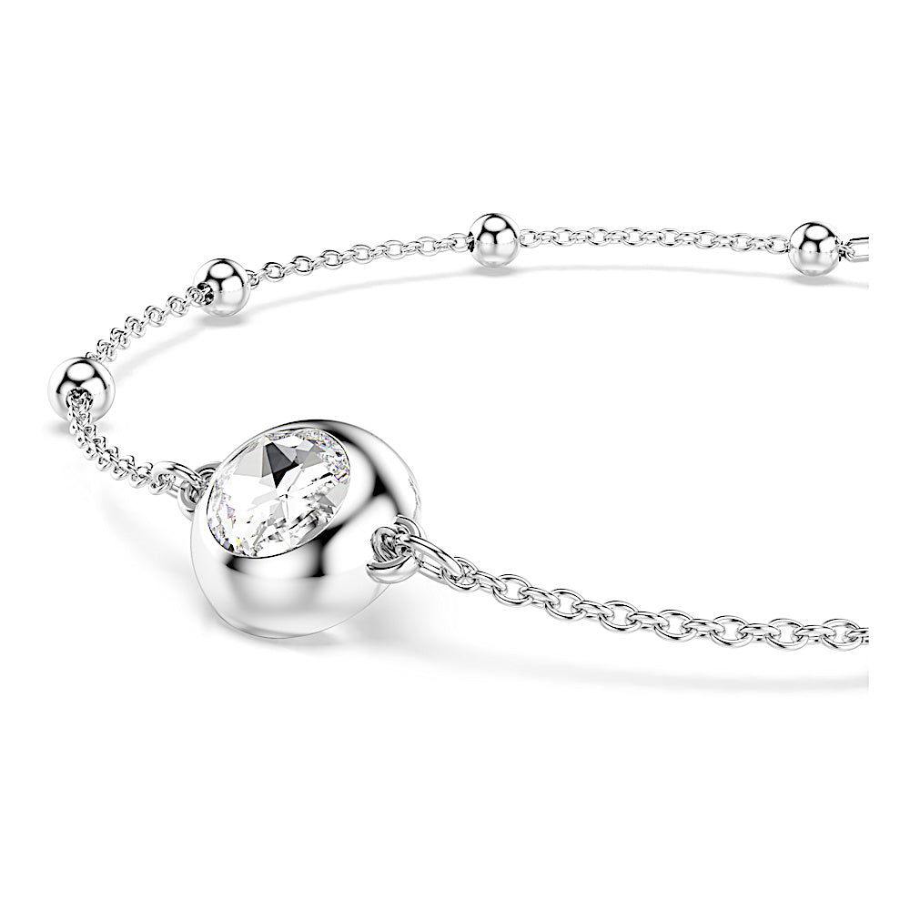 Pulsera Una Angelic, Talla redonda, Blanca, Baño de rodio