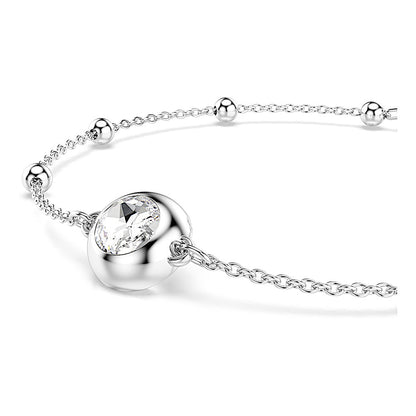 Pulsera Una Angelic, Talla redonda, Blanca, Baño de rodio