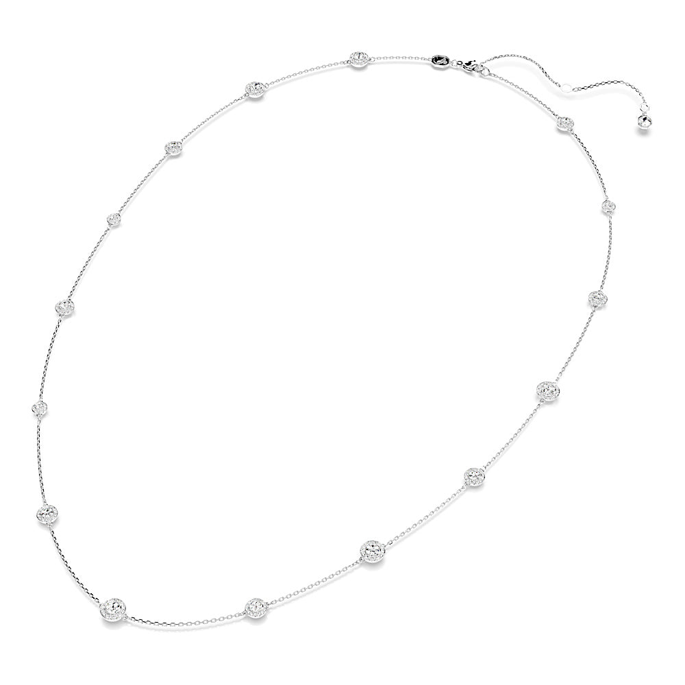 Collar Una Angelic, Talla redonda, Blanco, Baño de rodio
