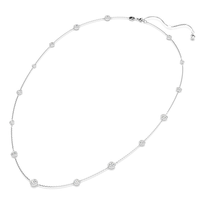 Collar Una Angelic, Talla redonda, Blanco, Baño de rodio