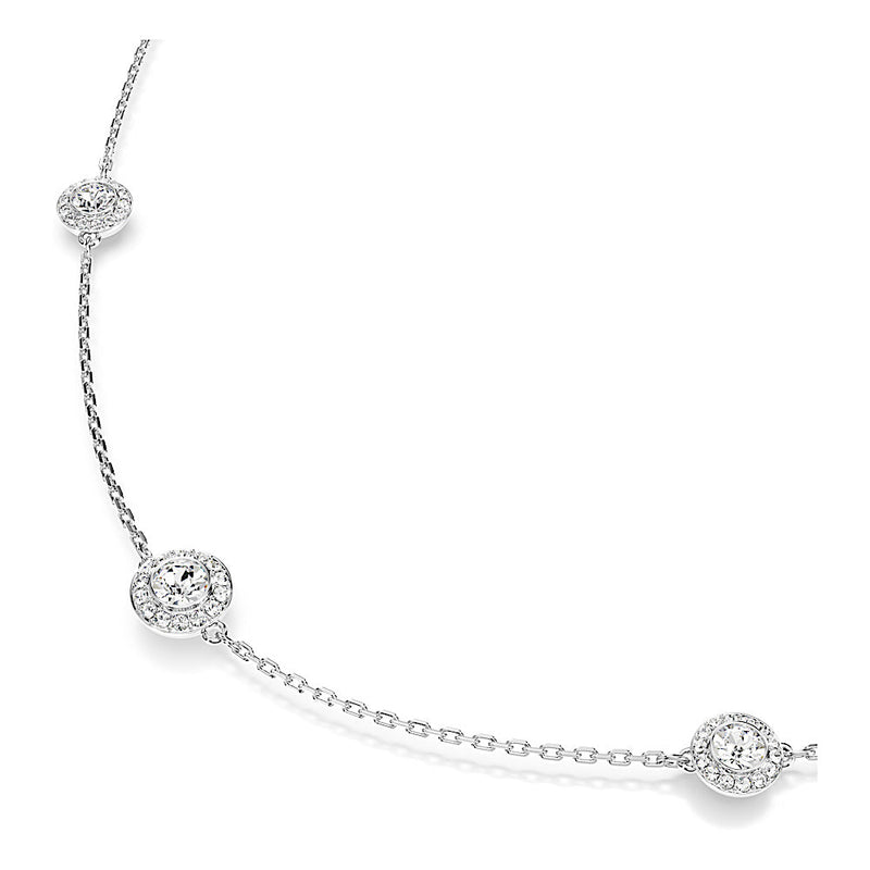 Collar Una Angelic, Talla redonda, Blanco, Baño de rodio