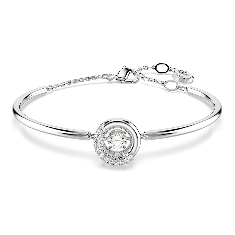 Brazalete Dextera, Talla redonda, Blanco, Baño de rodio