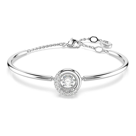 Brazalete Dextera, Talla redonda, Blanco, Baño de rodio