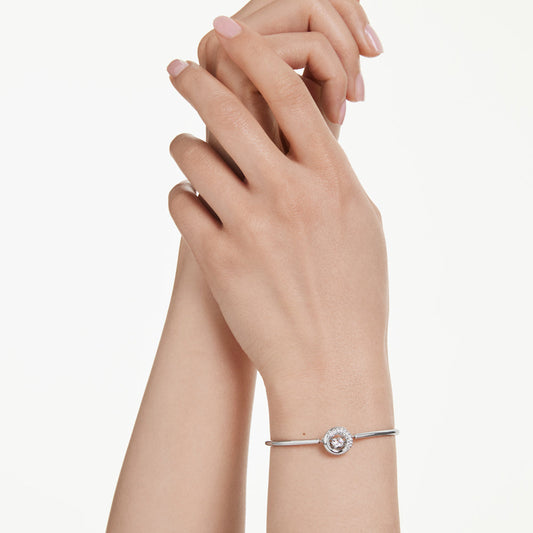 Brazalete Dextera, Talla redonda, Blanco, Baño de rodio