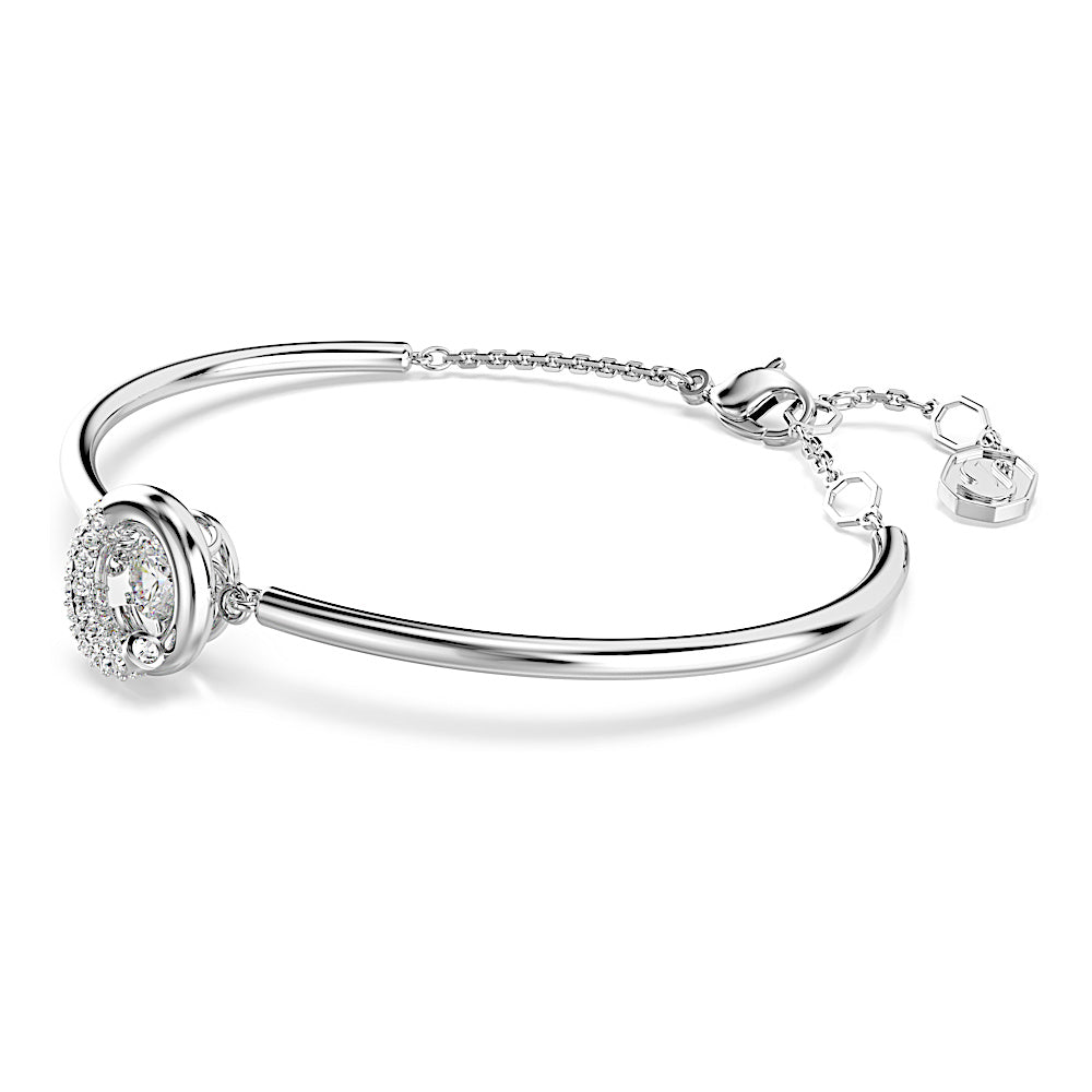 Brazalete Dextera, Talla redonda, Blanco, Baño de rodio