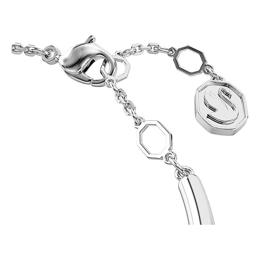 Brazalete Dextera, Talla redonda, Blanco, Baño de rodio