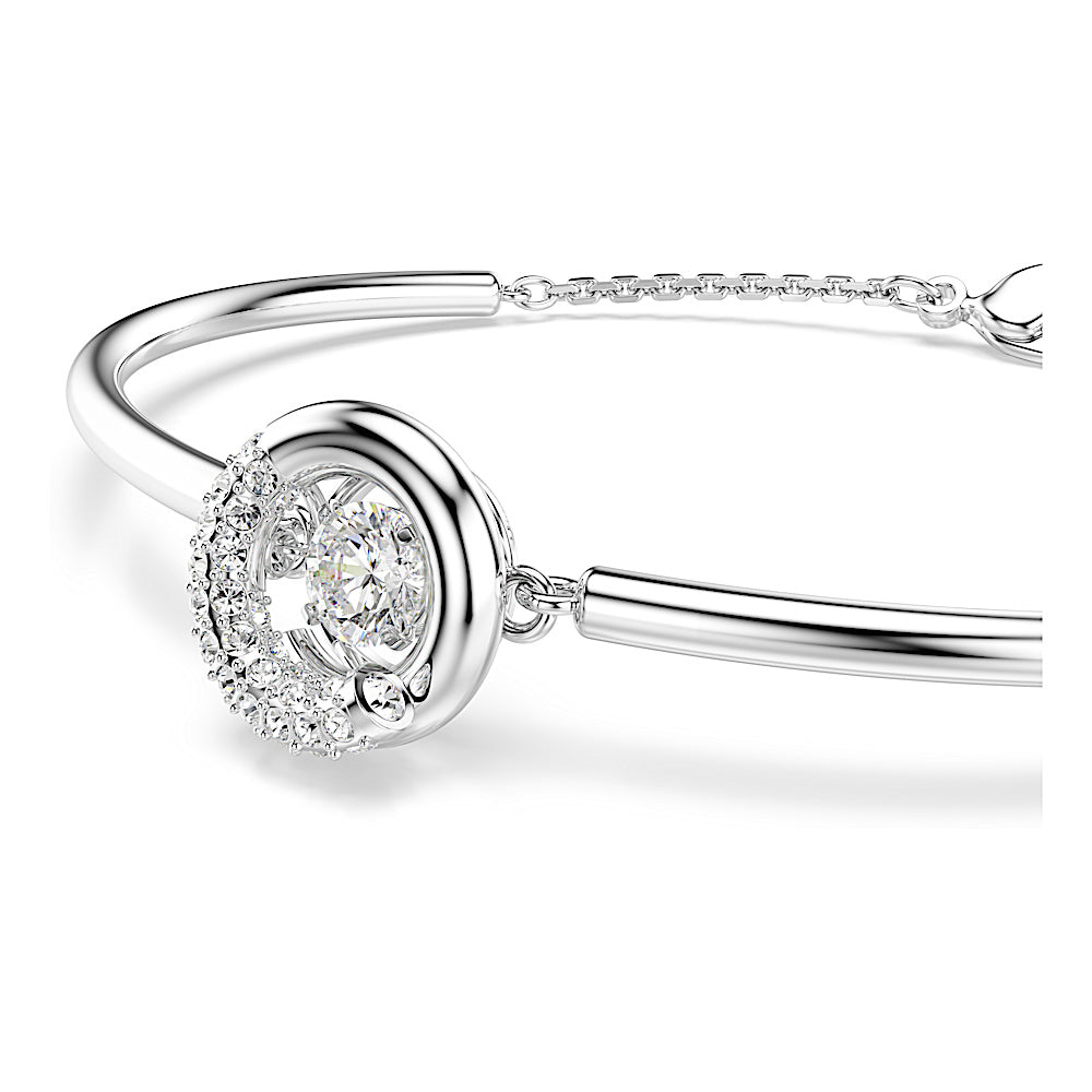 Brazalete Dextera, Talla redonda, Blanco, Baño de rodio