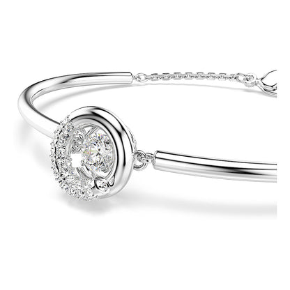 Brazalete Dextera, Talla redonda, Blanco, Baño de rodio