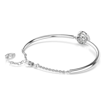 Brazalete Dextera, Talla redonda, Blanco, Baño de rodio