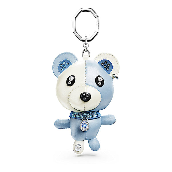 Accesorio para bolso Teddy, Oso, Azul, Baño de rodio