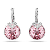 Pendientes Bella V, Talla redonda, Rosas, Baño de rodio