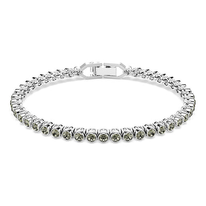 Pulsera Tennis Imber Emily, Talla redonda, Negra, Baño de rodio