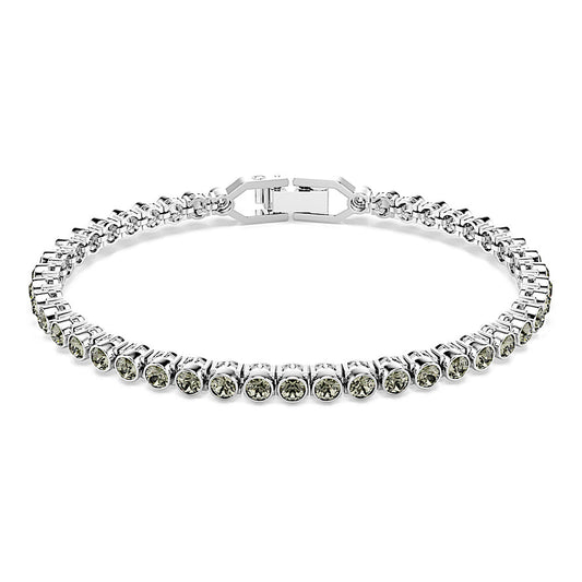 Pulsera Tennis Imber Emily, Talla redonda, Negra, Baño de rodio
