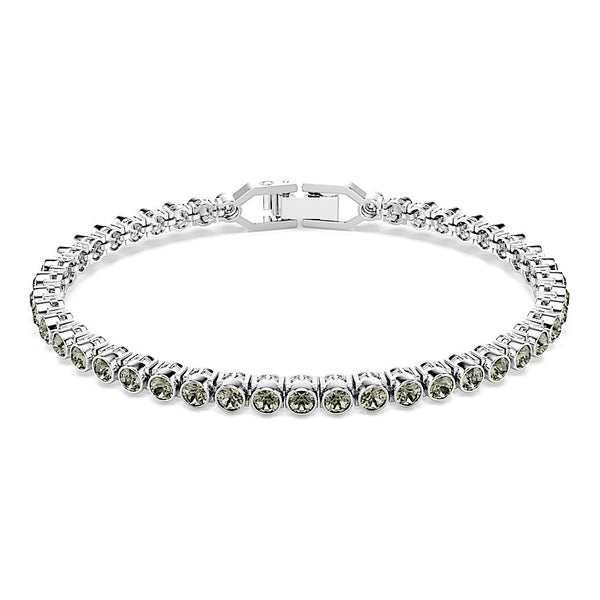 Pulsera Tennis Imber Emily, Talla redonda, Negra, Baño de rodio