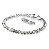 Pulsera Tennis Imber Emily, Talla redonda, Negra, Baño de rodio