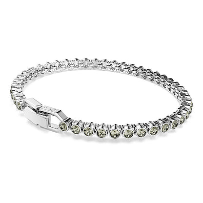 Pulsera Tennis Imber Emily, Talla redonda, Negra, Baño de rodio