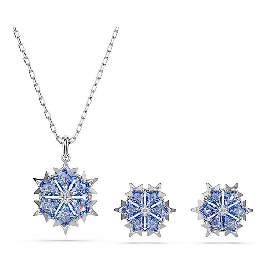 Conjunto Magic, Copo de nieve, Azul, Baño de rodio