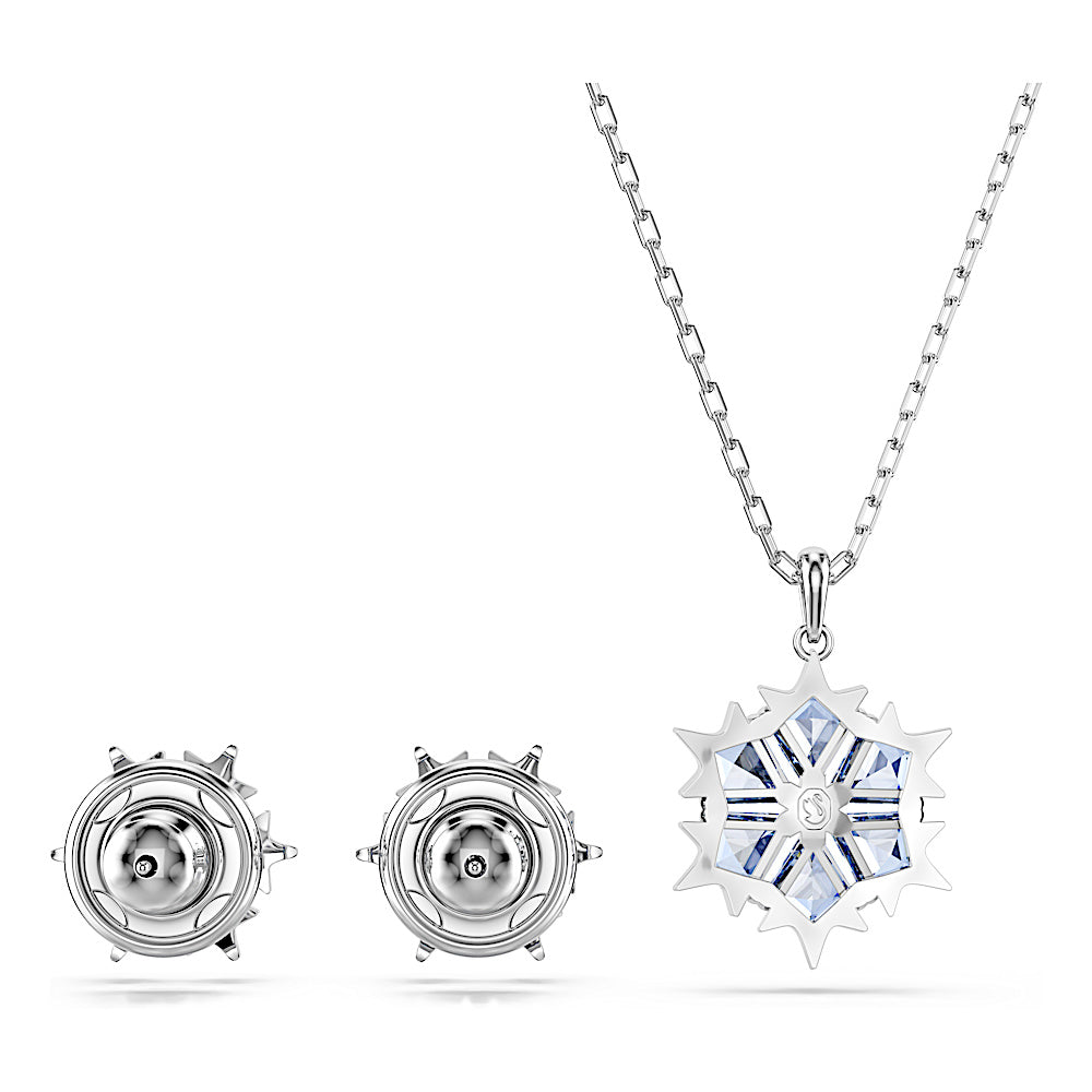 Conjunto Magic, Copo de nieve, Azul, Baño de rodio