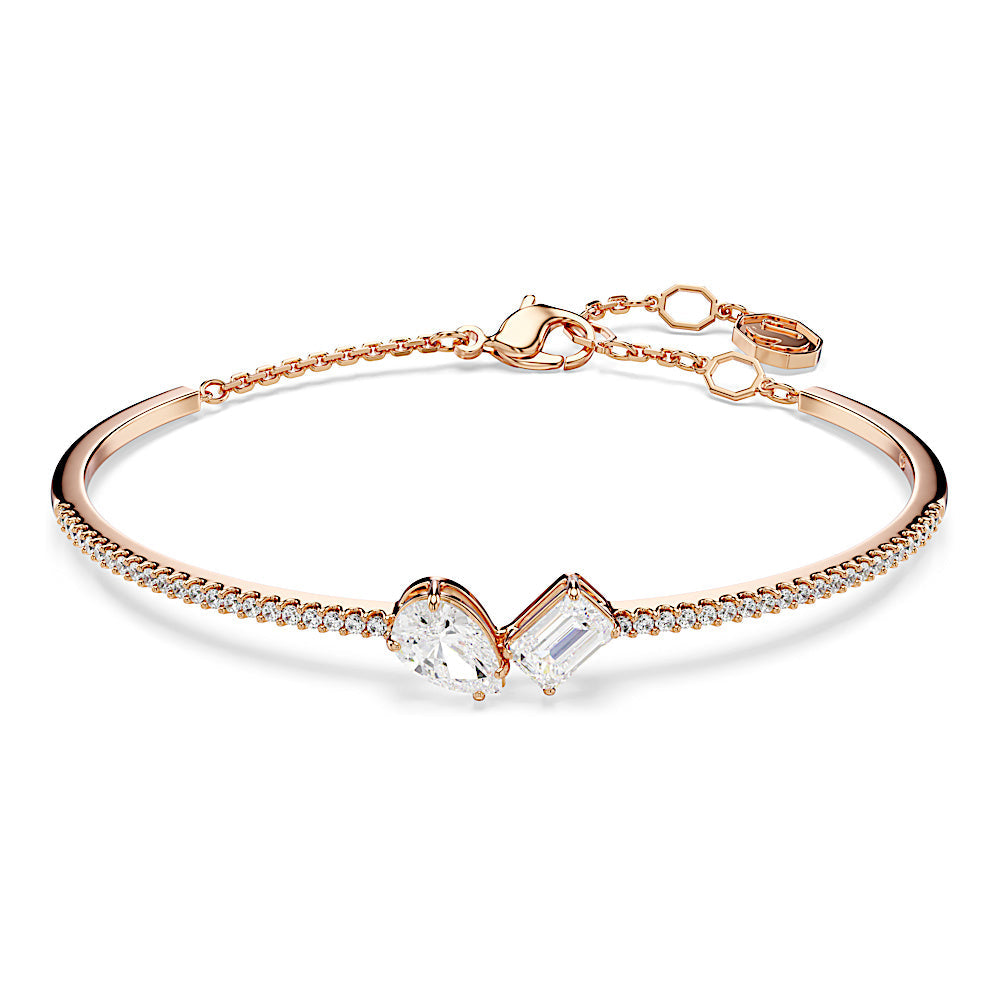 Brazalete Mesmera, Tallas mixtas, Blanco, Baño tono oro rosa