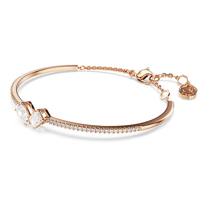 Brazalete Mesmera, Tallas mixtas, Blanco, Baño tono oro rosa