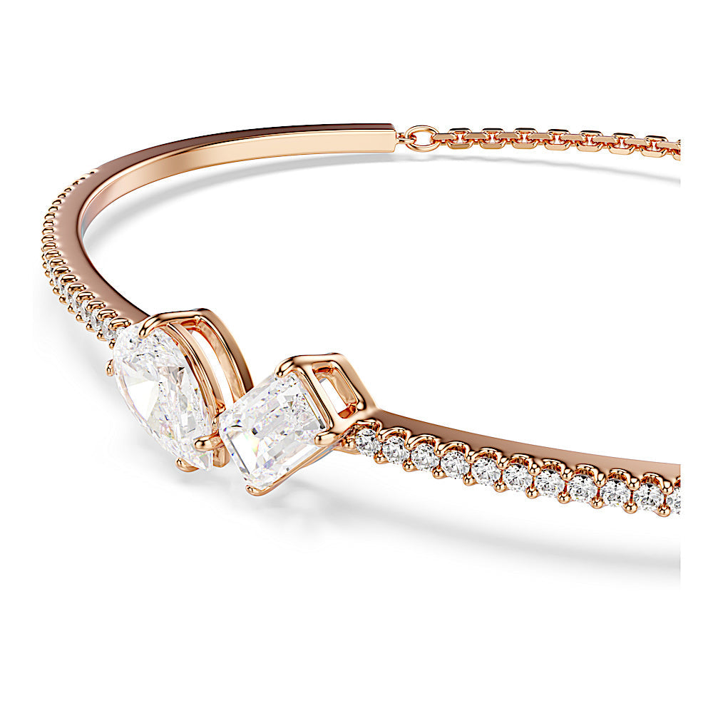 Brazalete Mesmera, Tallas mixtas, Blanco, Baño tono oro rosa