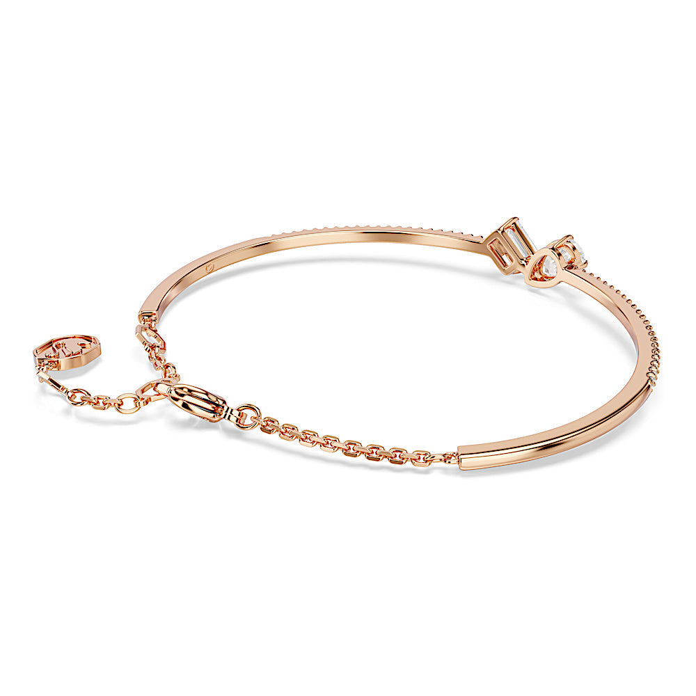 Brazalete Mesmera, Tallas mixtas, Blanco, Baño tono oro rosa