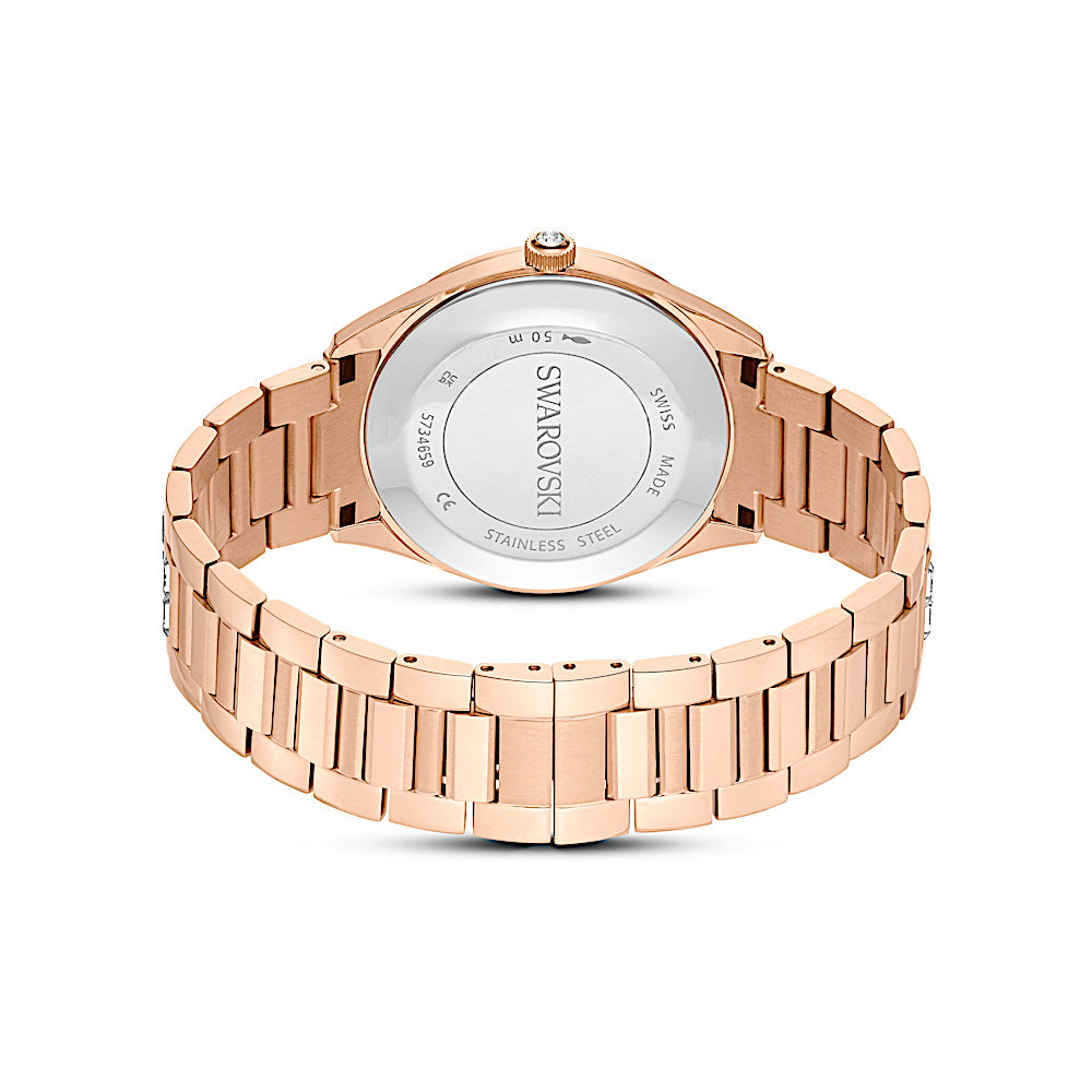 Reloj Matrix date, Fabricado en Suiza, Brazalete de metal, Tono oro rosa, Acabado tono oro rosa