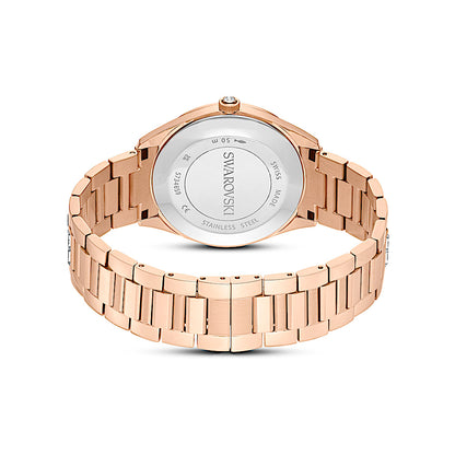 Reloj Matrix date, Fabricado en Suiza, Brazalete de metal, Tono oro rosa, Acabado tono oro rosa
