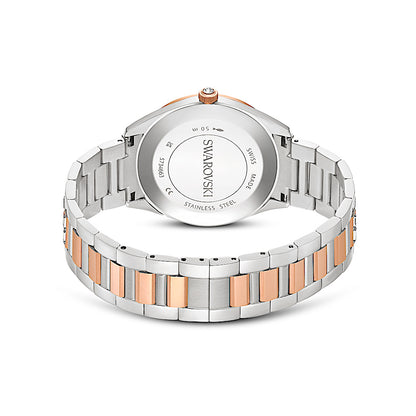 Reloj Matrix date, Fabricado en Suiza, Brazalete de metal, Tono oro rosa, Combinación de acabados metálicos