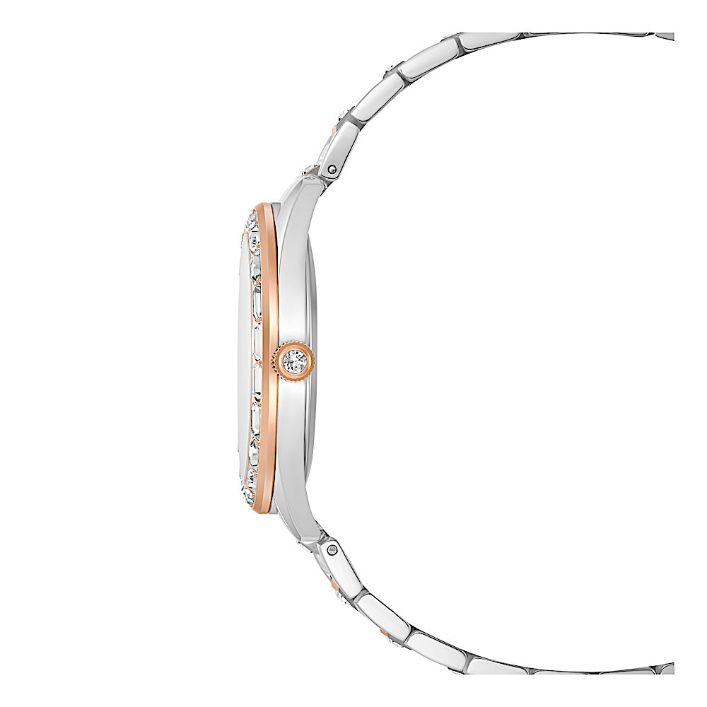 Reloj Matrix date, Fabricado en Suiza, Brazalete de metal, Tono oro rosa, Combinación de acabados metálicos