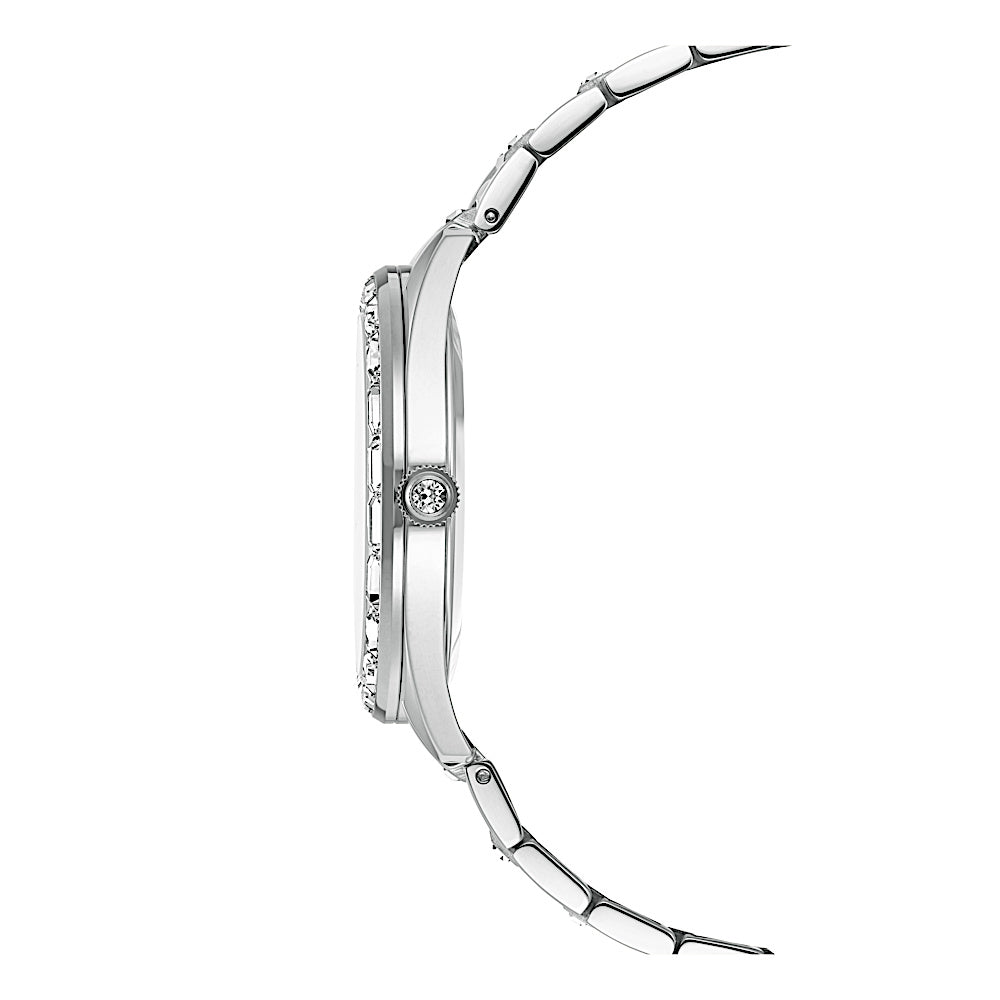 Reloj Matrix date, Fabricado en Suiza, Brazalete de metal, Tono plateado, Acero inoxidable