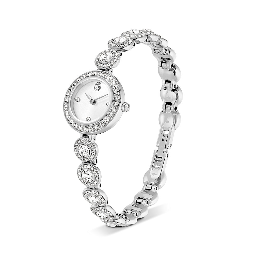 Reloj Una Angelic, Pulsera de cristal, Tono plateado, Acero inoxidable